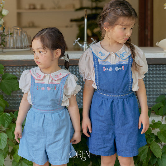 韓國童裝 26夏| OR81 Soleil Denim Overall 索雷伊牛仔吊帶褲 (90-120)
