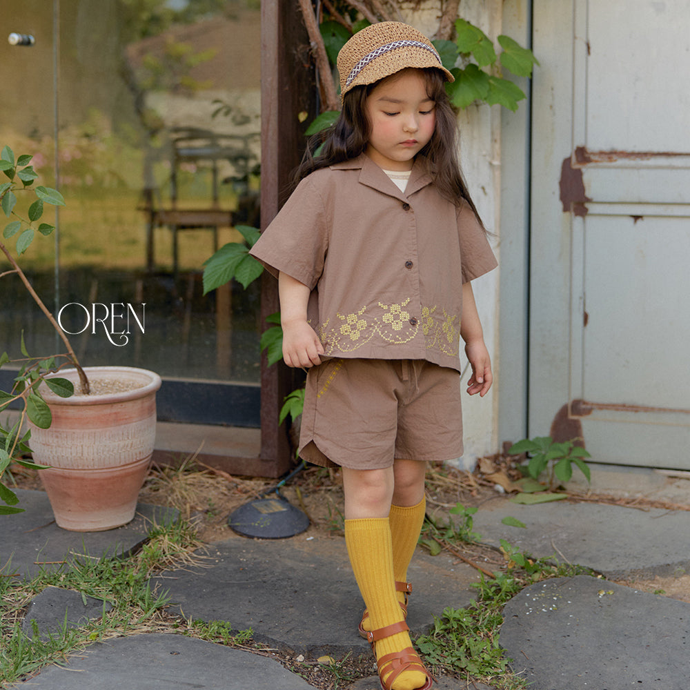 韓國童裝 26夏| OR60 Rosie Garden Shirt 羅西花園襯衫 (90-120)