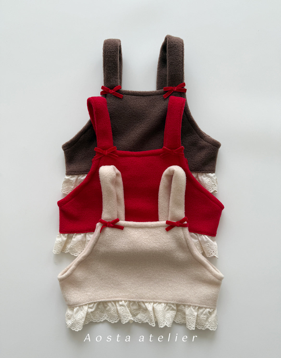 韓國童裝 25秋冬 | AO25443 Winter Ribbon Vest