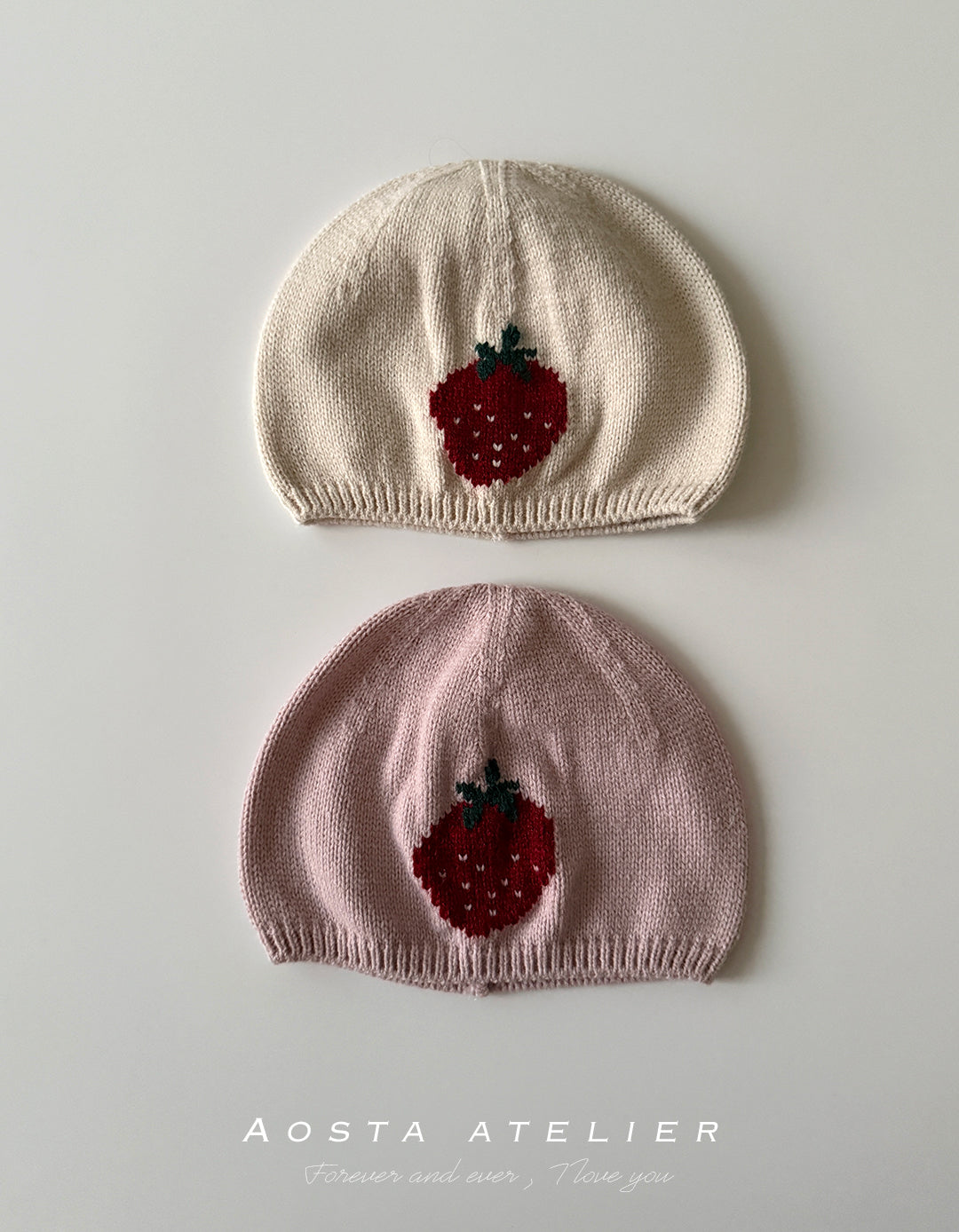 韓國童裝 25秋冬 | AO25410 Knit Strawberry Hat