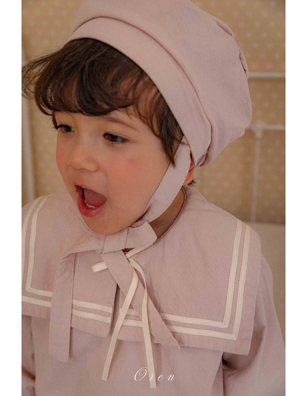 韓國童裝 26春 |  OR61 Milk Sailor Top abd Bottom Set (85~120cm)