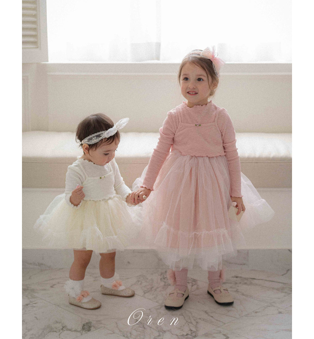 韓國童裝 26春 | OR32 Pearl Lace Ankle Socks