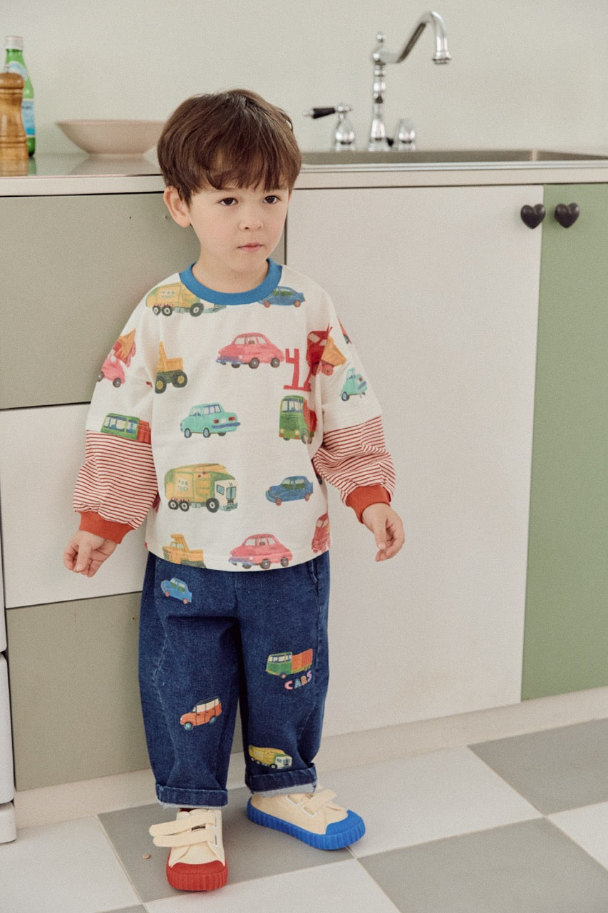 韓國童裝 26秋| MI15 New Car Denim Span Pants 褲子