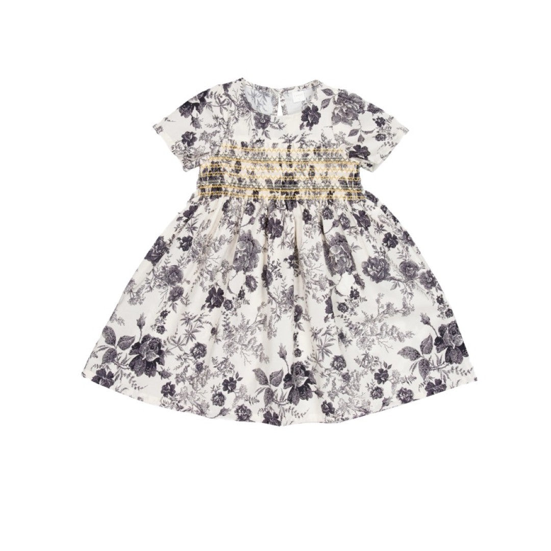 韓國童裝 26夏| LU04 DN Smock Dress | DN 抓皺洋裝 (80-130)