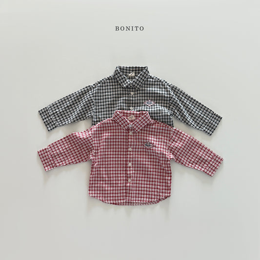 韓國童裝 25秋| BT25326 CHECKERED SHIRT (70-140CM)