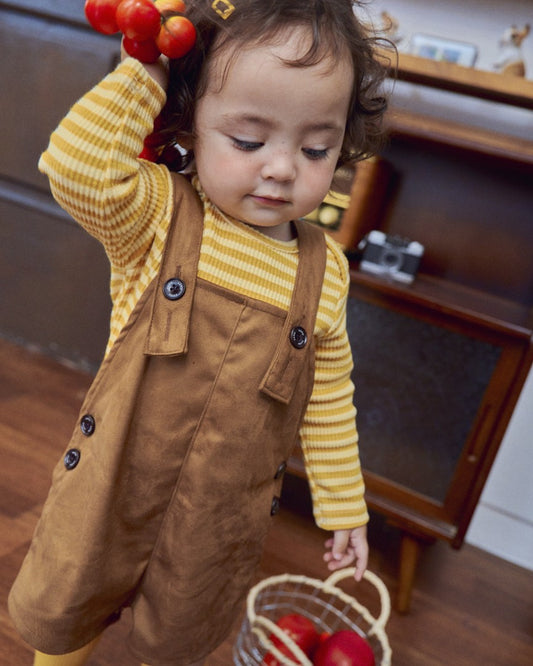 韓國童裝 26秋| OT56 Brownie Short Overalls 褲子