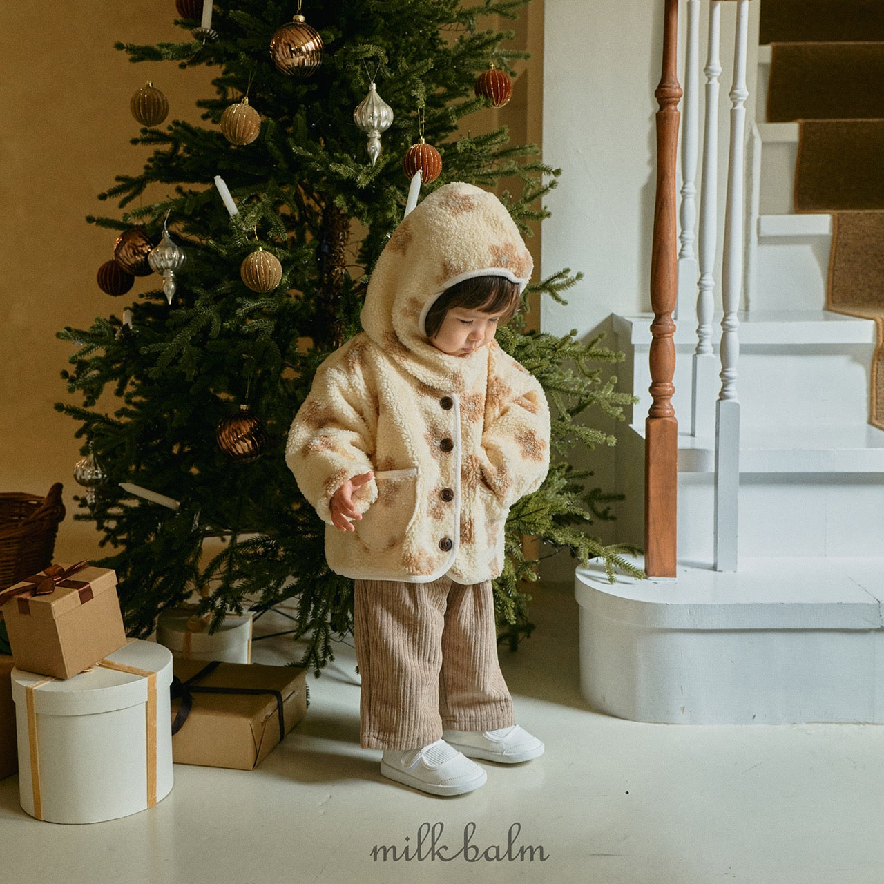 韓國童裝 25秋冬 | MK25405 Flower Jacket (帽子不連)