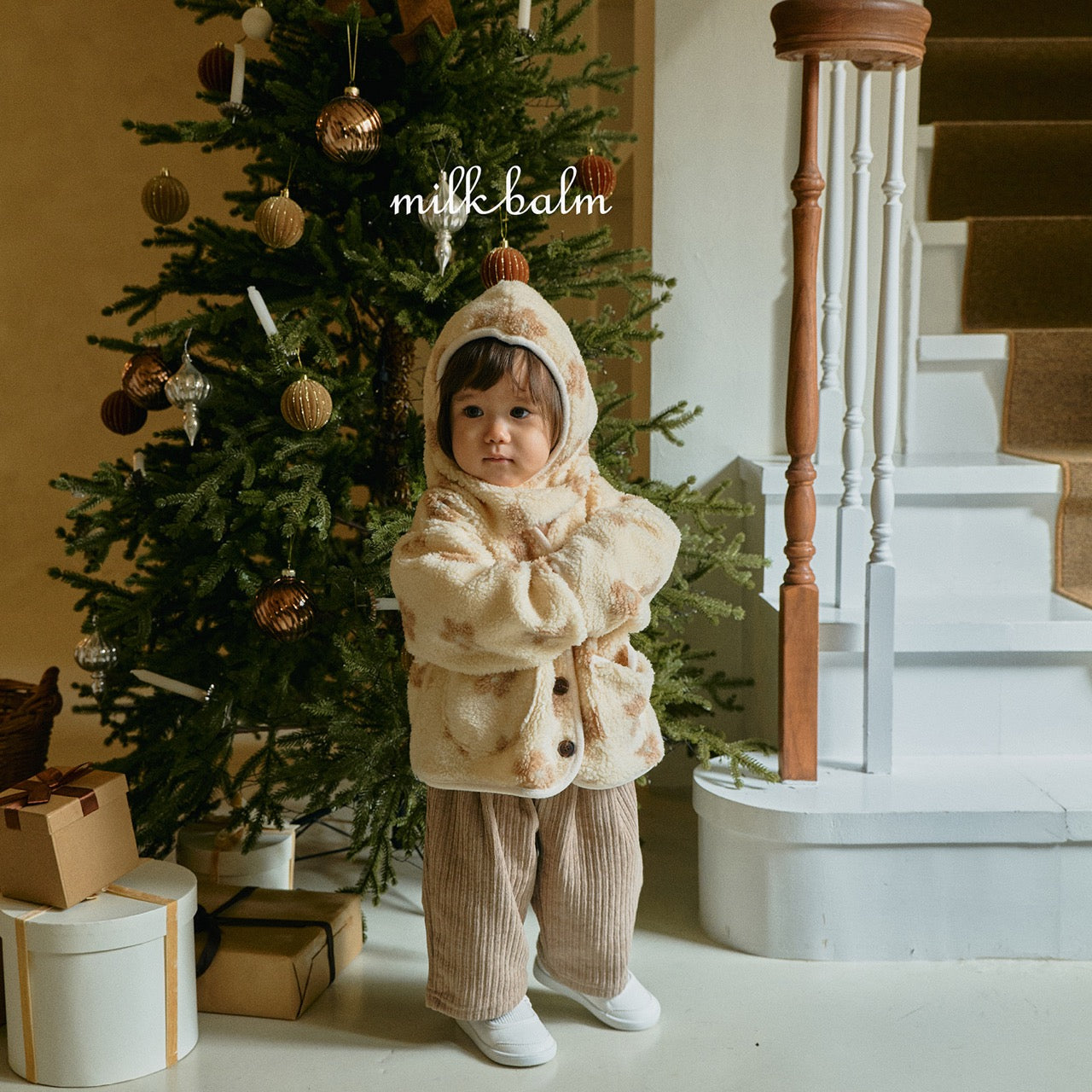 韓國童裝 25秋冬 | MK25405 Flower Jacket (帽子不連)