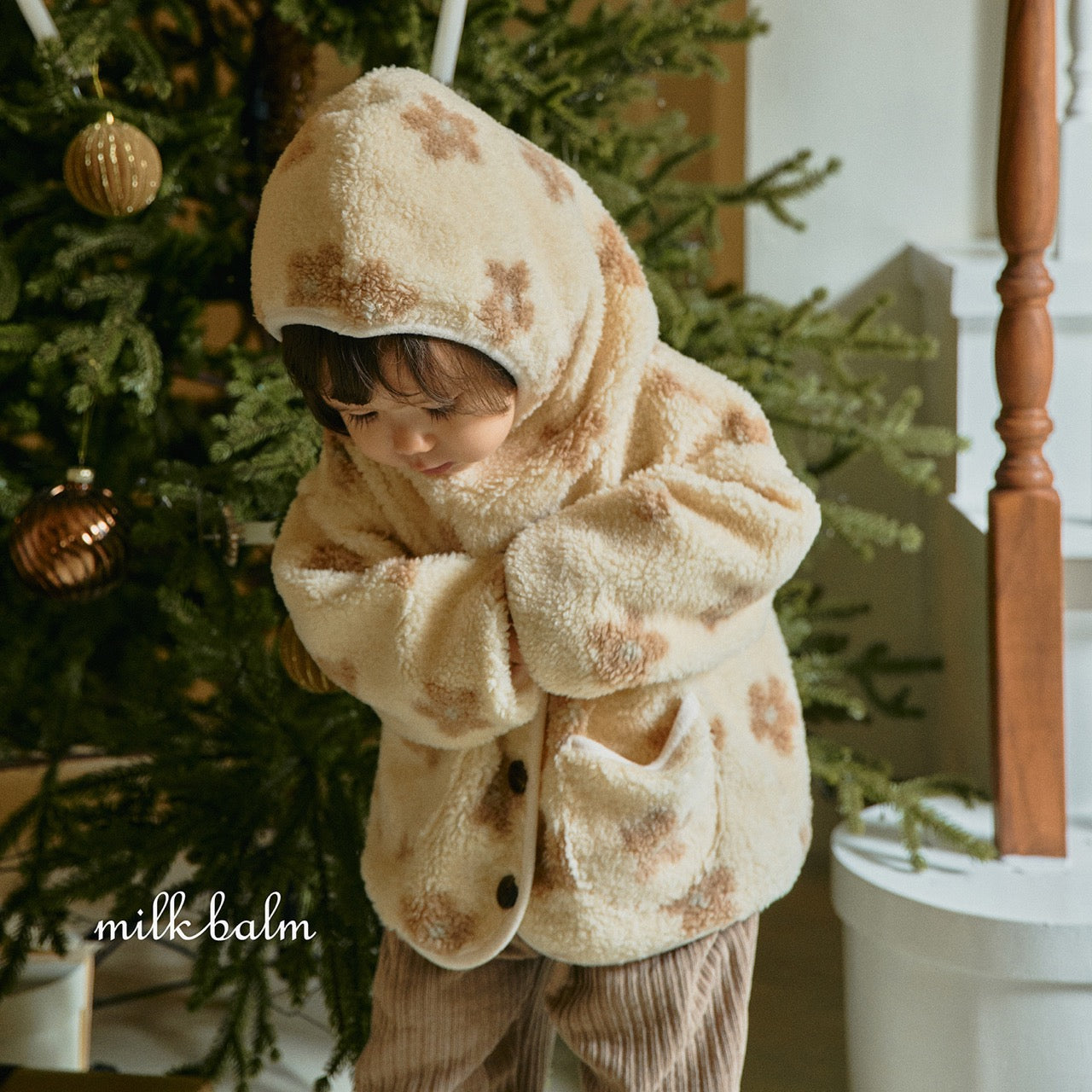 韓國童裝 25秋冬 | MK25405 Flower Jacket (帽子不連)