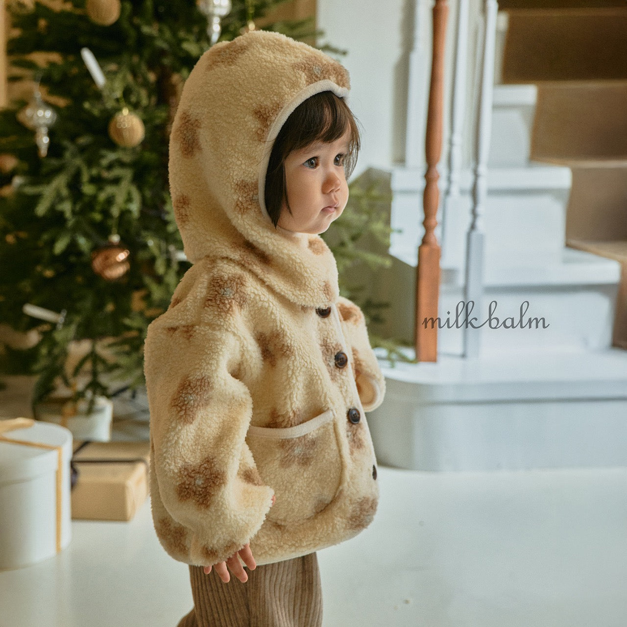 韓國童裝 25秋冬 | MK25405 Flower Jacket (帽子不連)