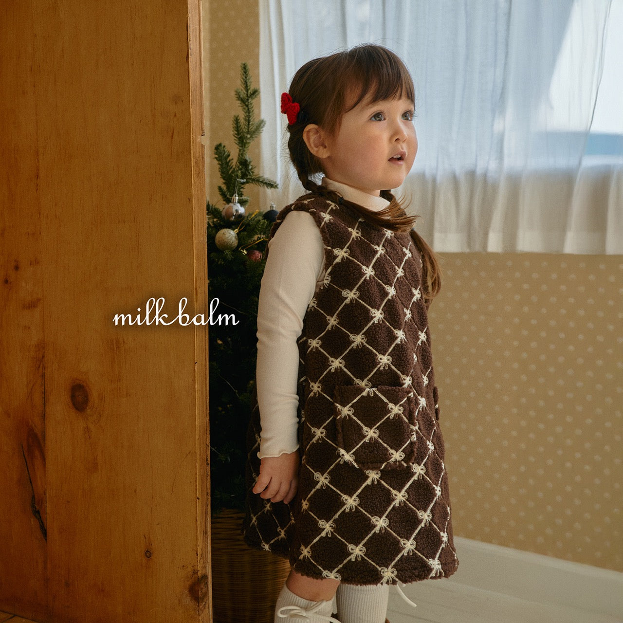 韓國童裝 25秋冬 | MK25404 Ribbon OPS