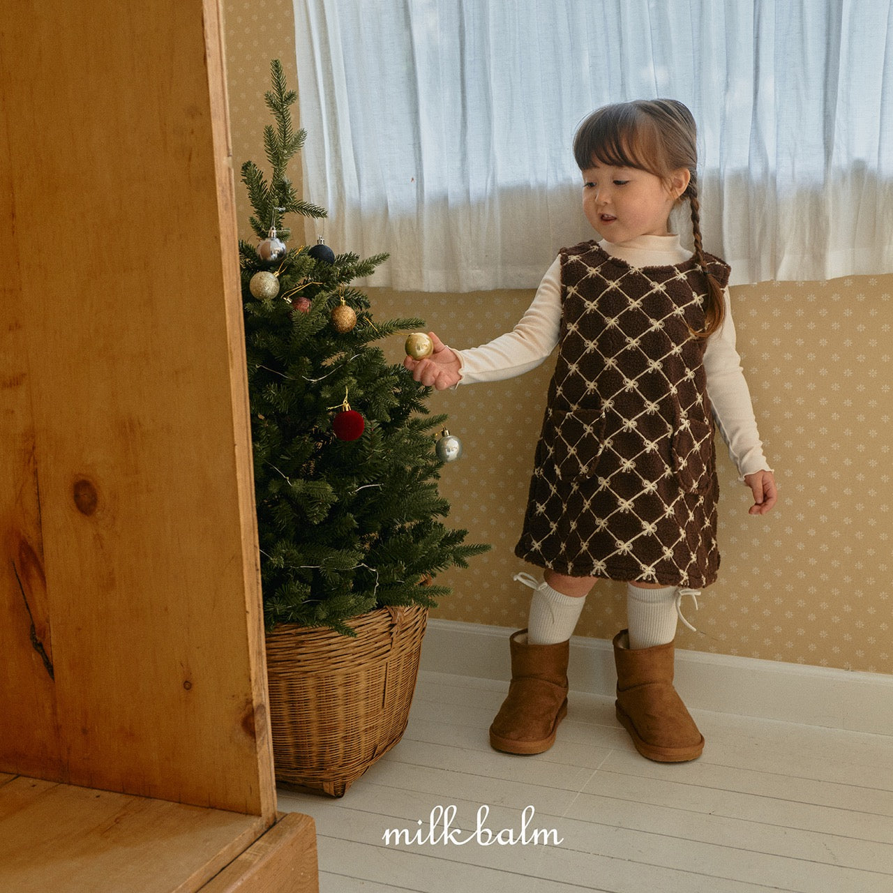 韓國童裝 25秋冬 | MK25404 Ribbon OPS