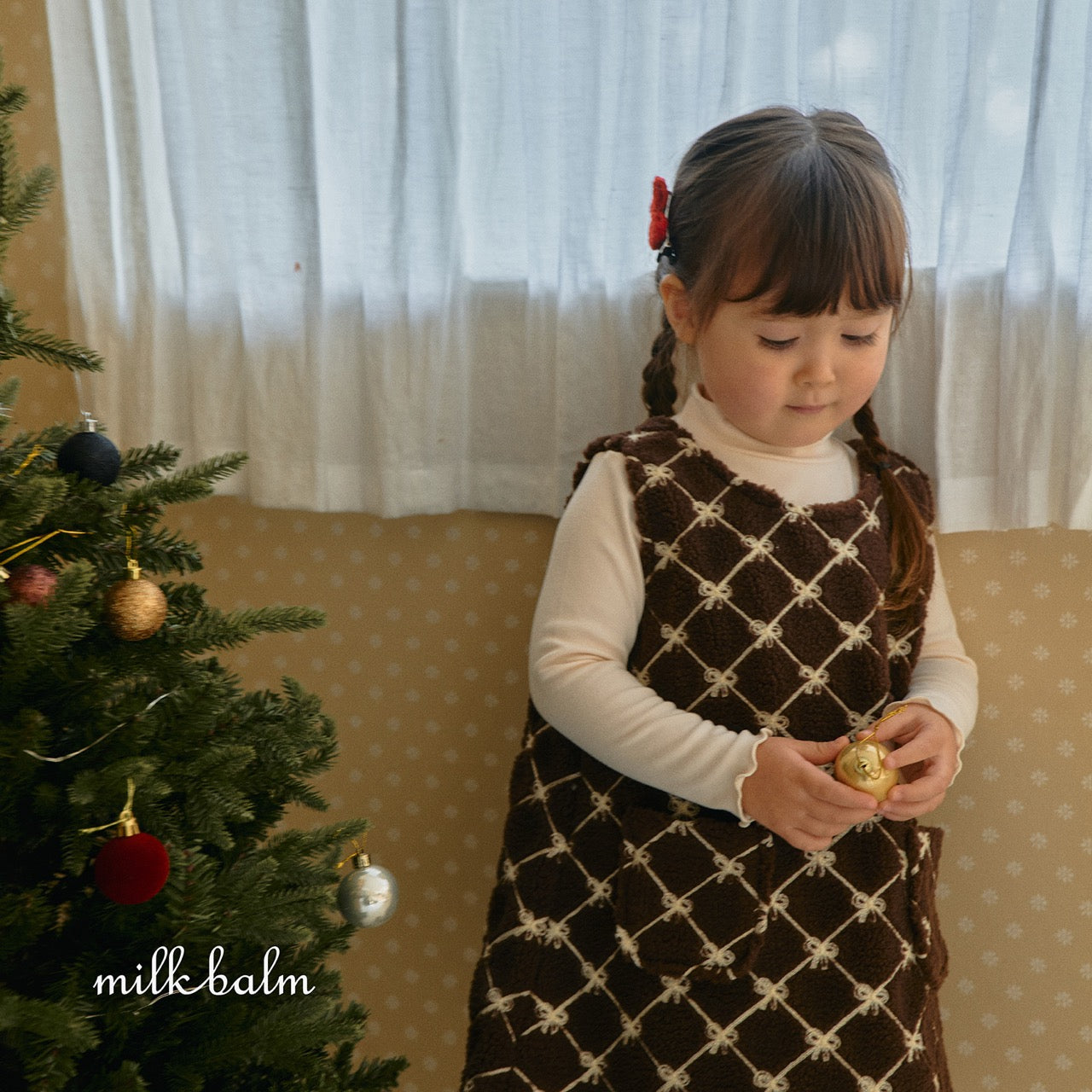 韓國童裝 25秋冬 | MK25404 Ribbon OPS