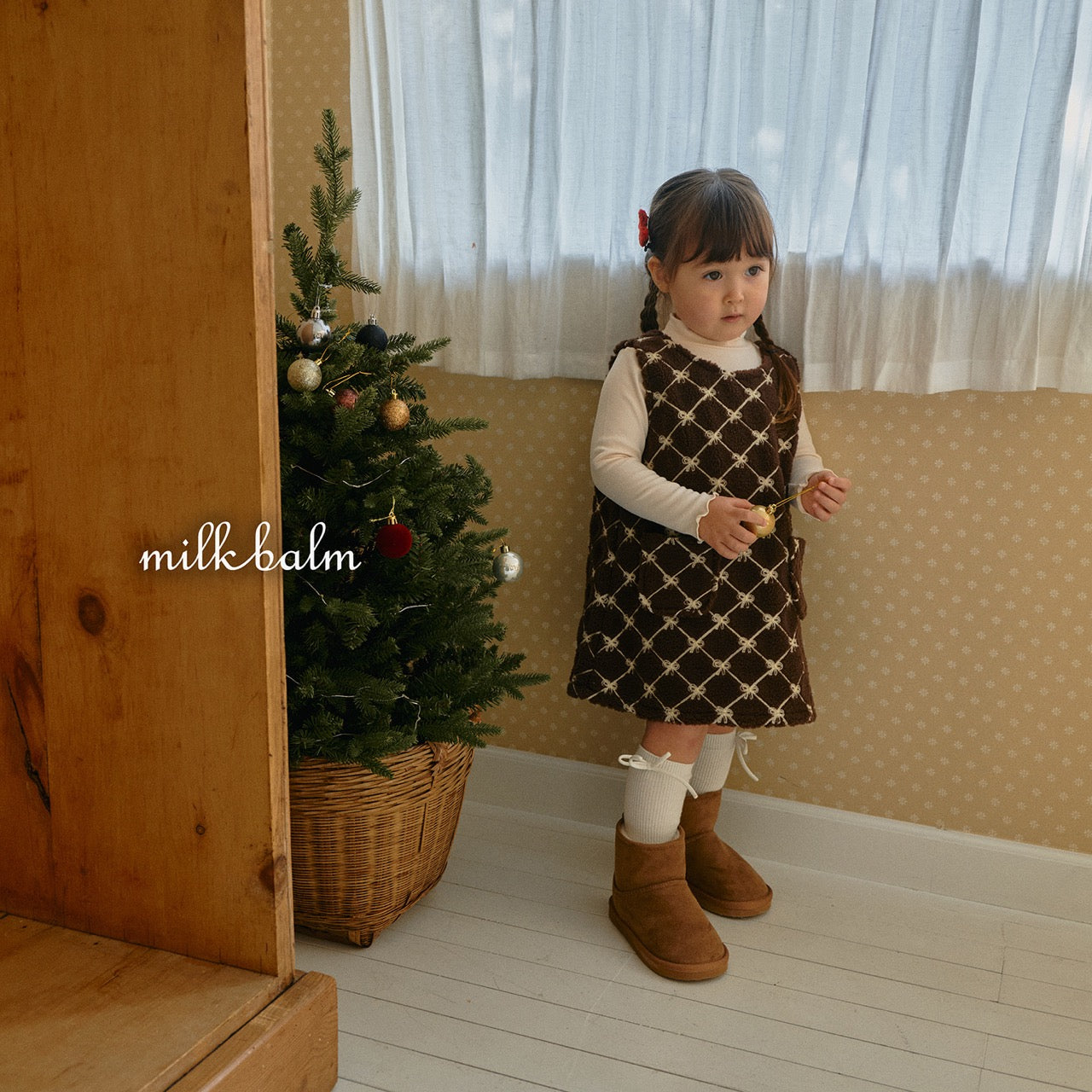 韓國童裝 25秋冬 | MK25404 Ribbon OPS