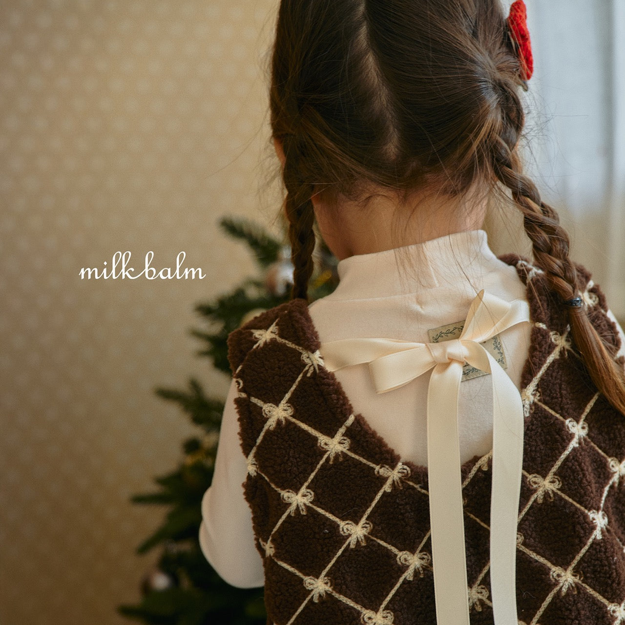 韓國童裝 25秋冬 | MK25404 Ribbon OPS