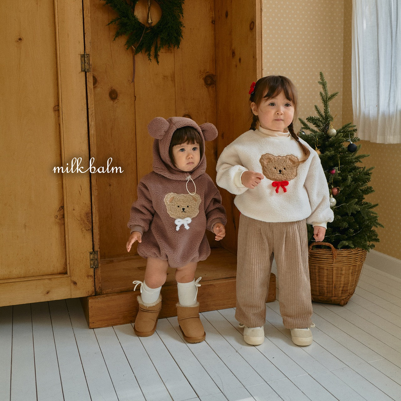 韓國童裝 25秋冬 | MK25416 Bear Bear Baby Suit