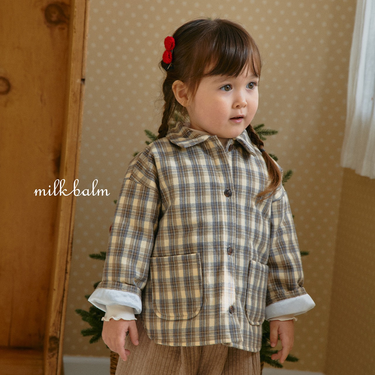 韓國童裝 25秋冬 | MK25419 Check Shirt