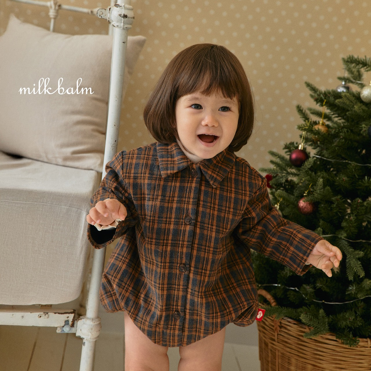 韓國童裝 25秋冬 | MK25418 Check Baby Suit