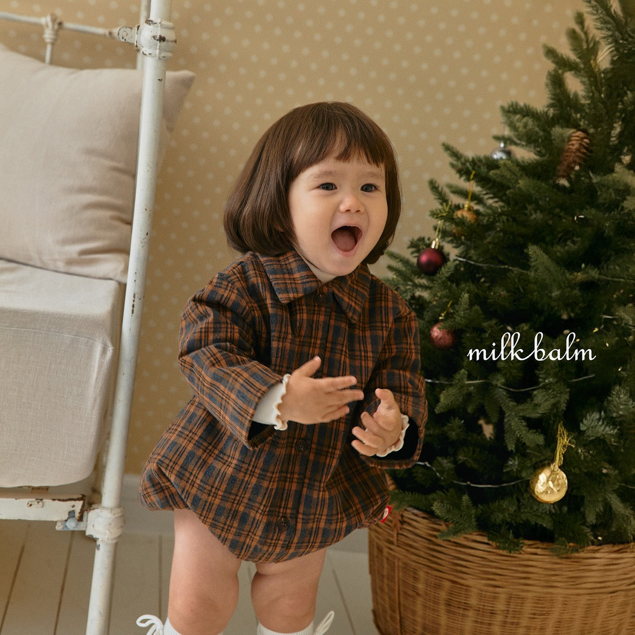 韓國童裝 25秋冬 | MK25418 Check Baby Suit