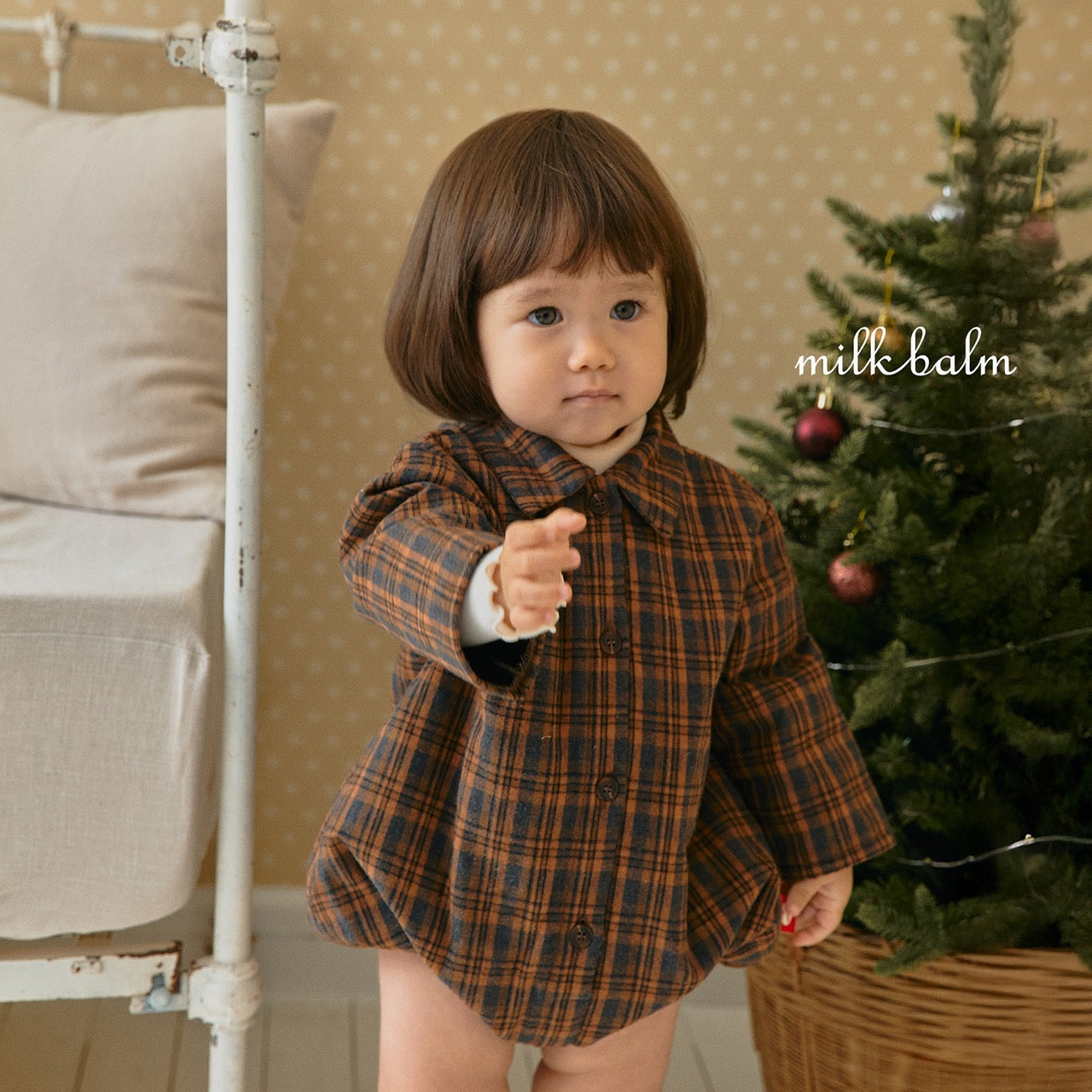韓國童裝 25秋冬 | MK25418 Check Baby Suit