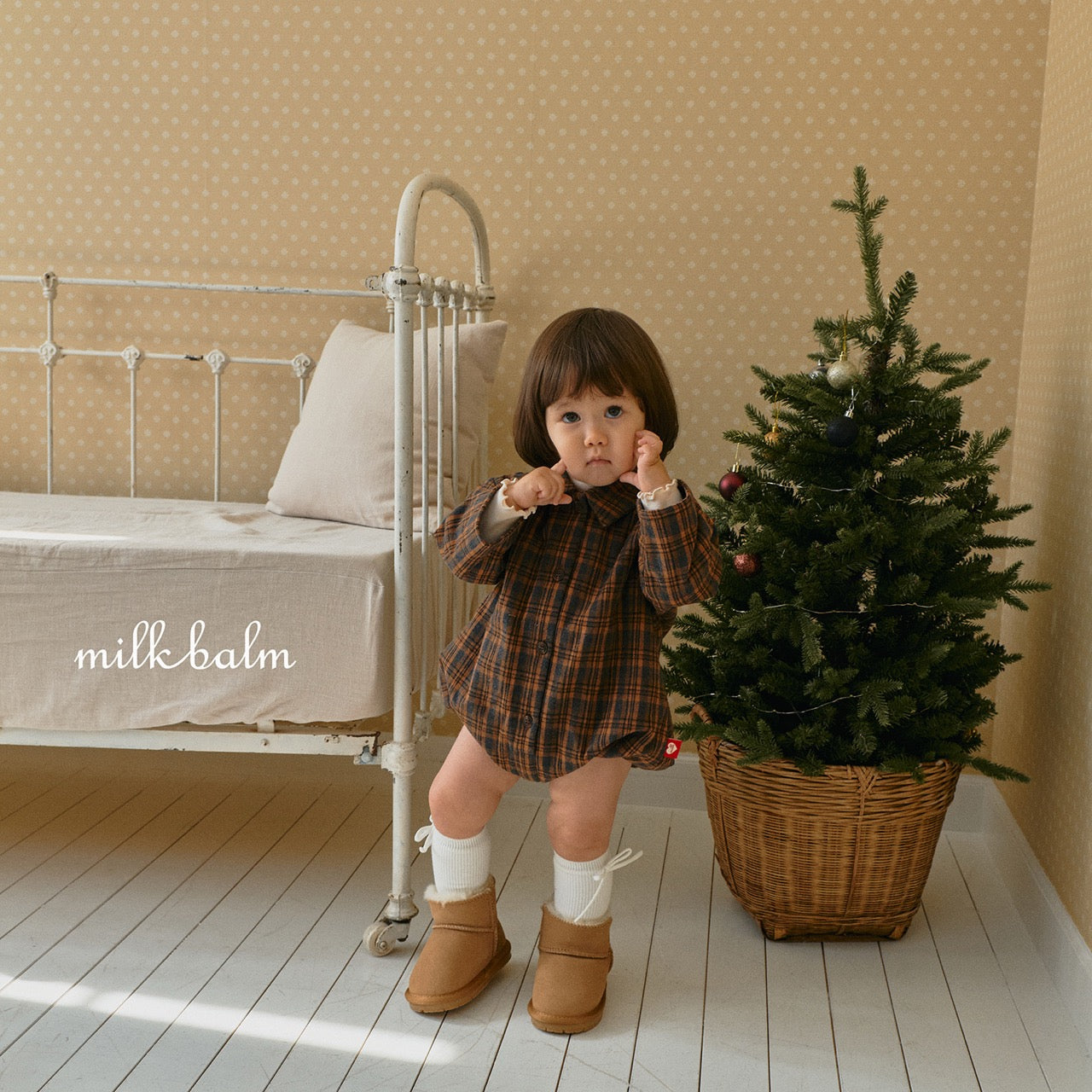 韓國童裝 25秋冬 | MK25418 Check Baby Suit