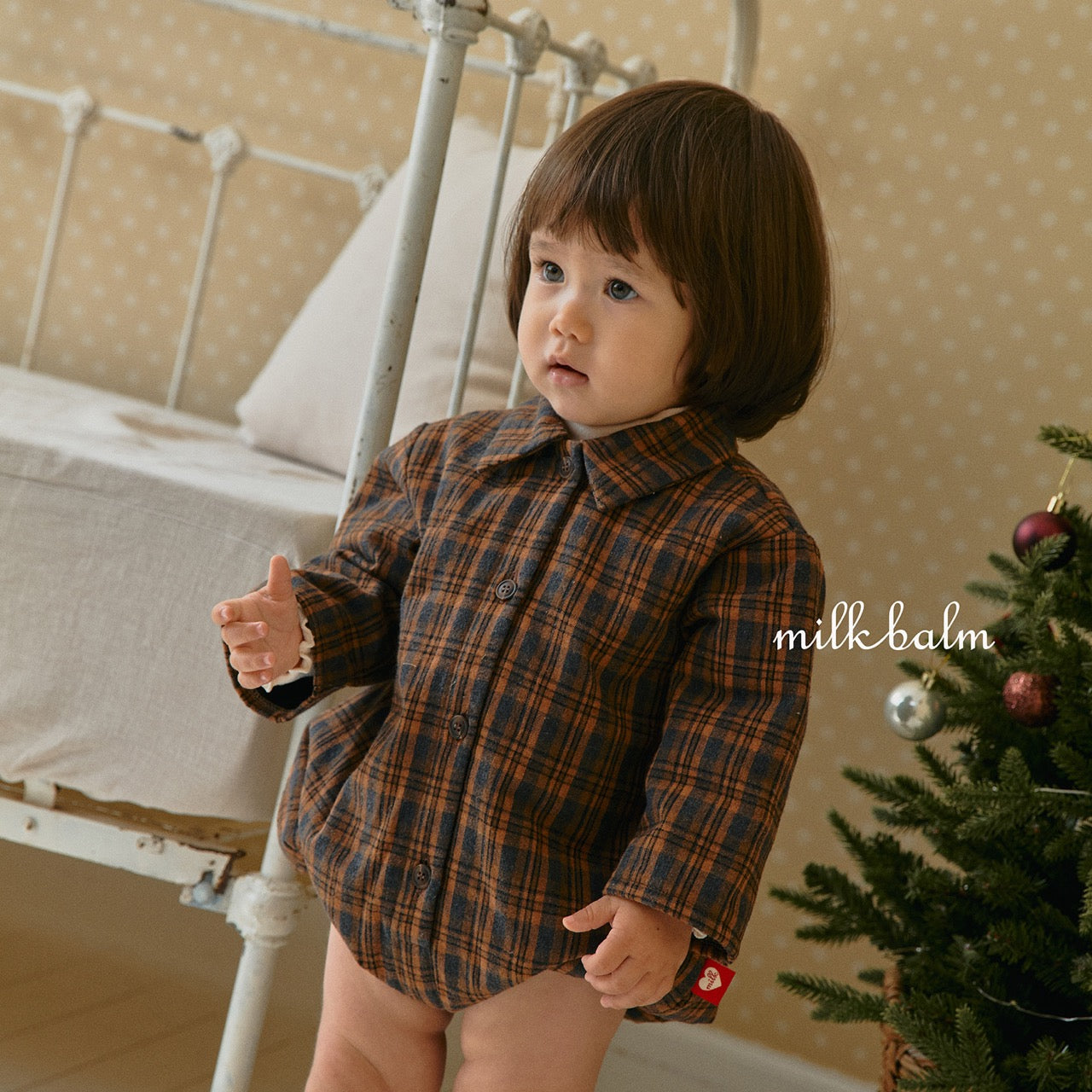 韓國童裝 25秋冬 | MK25418 Check Baby Suit