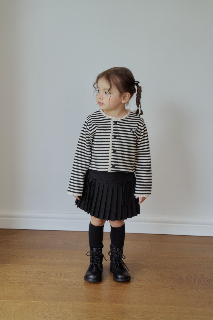 韓國童裝 26秋| MN08 Ribbon Pleated Skirt 短裙 (90-140)