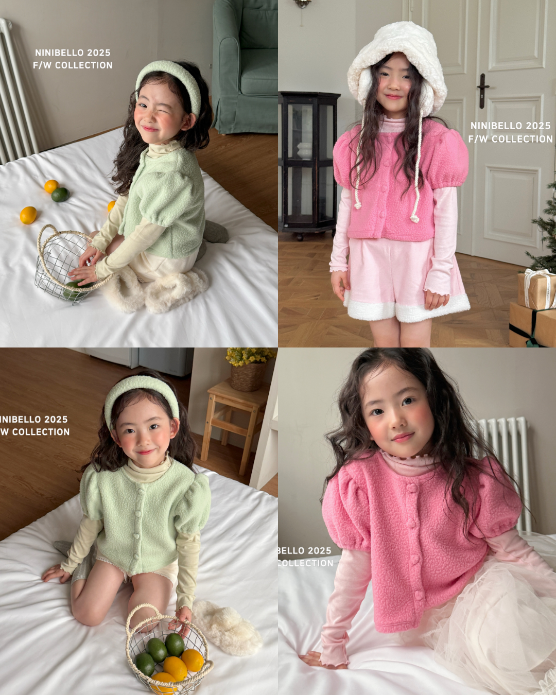 韓國童裝 25秋冬 | NB25438 Puff Cardigan