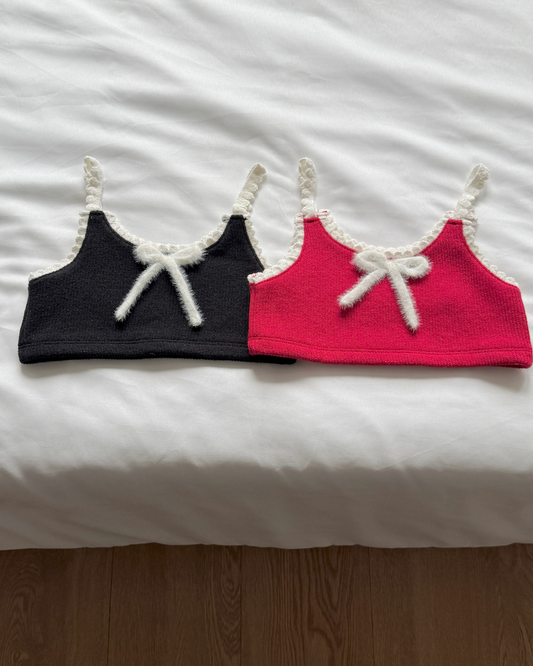 韓國童裝 25秋冬 | NB25439 Sleeveless Ribbon Top