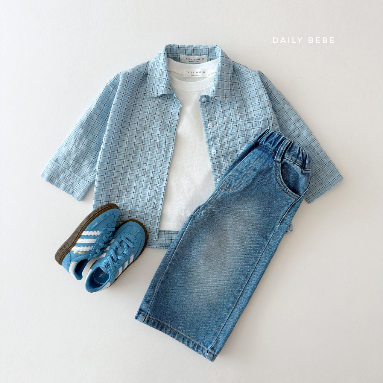 韓國童裝 26春 | DD13 格紋襯衫 (75~140cm)