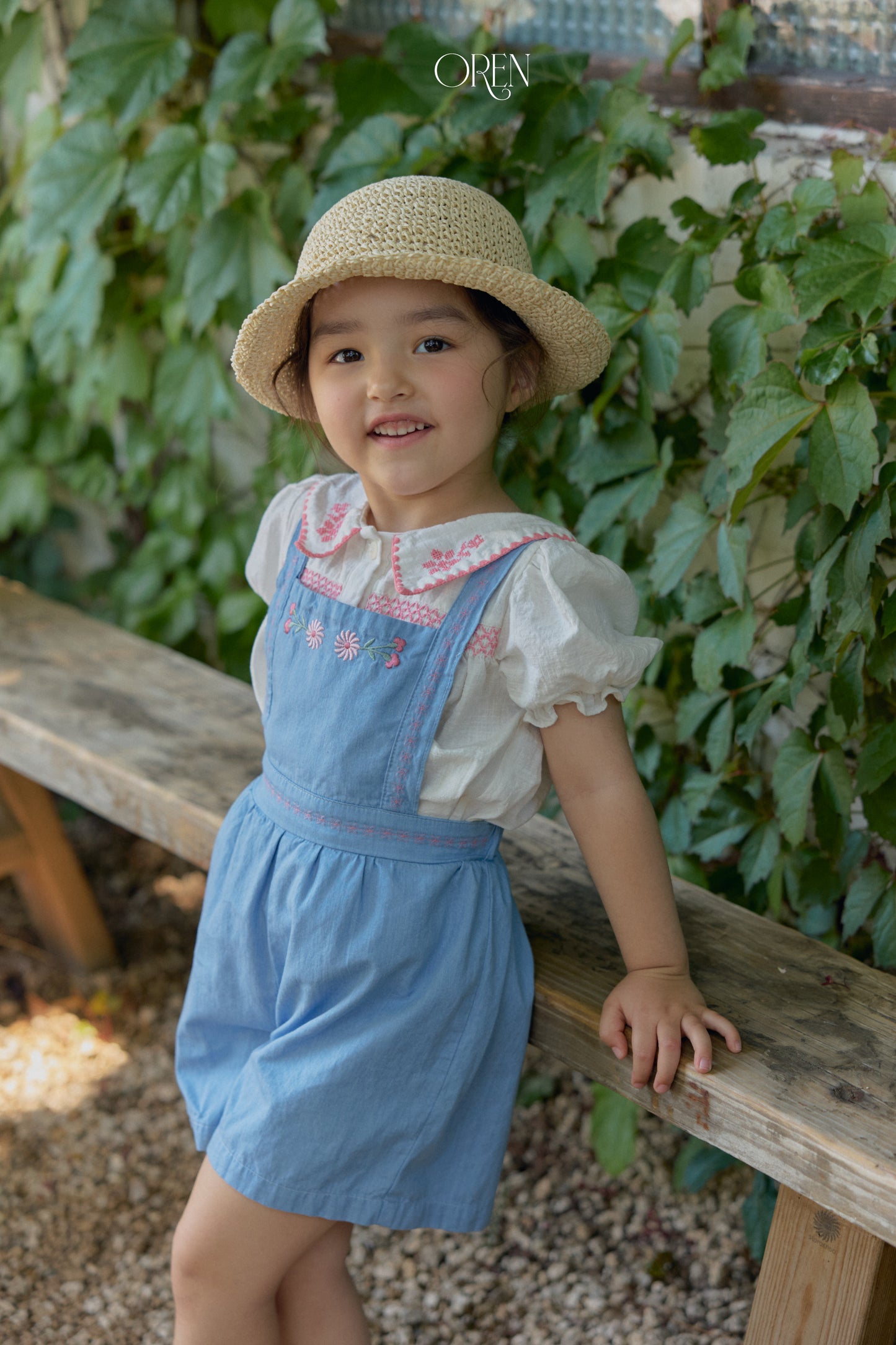 韓國童裝 26夏| OR81 Soleil Denim Overall 索雷伊牛仔吊帶褲 (90-120)