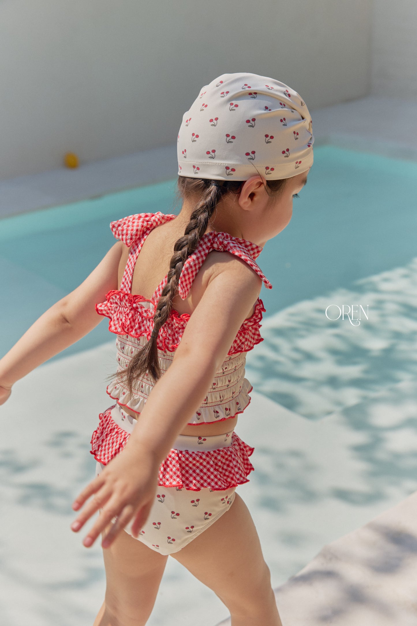 韓國童裝 26夏| OR87 Roshell Cherry Bikini Swimsuit 羅歇爾櫻桃比基尼泳裝 (90-120)