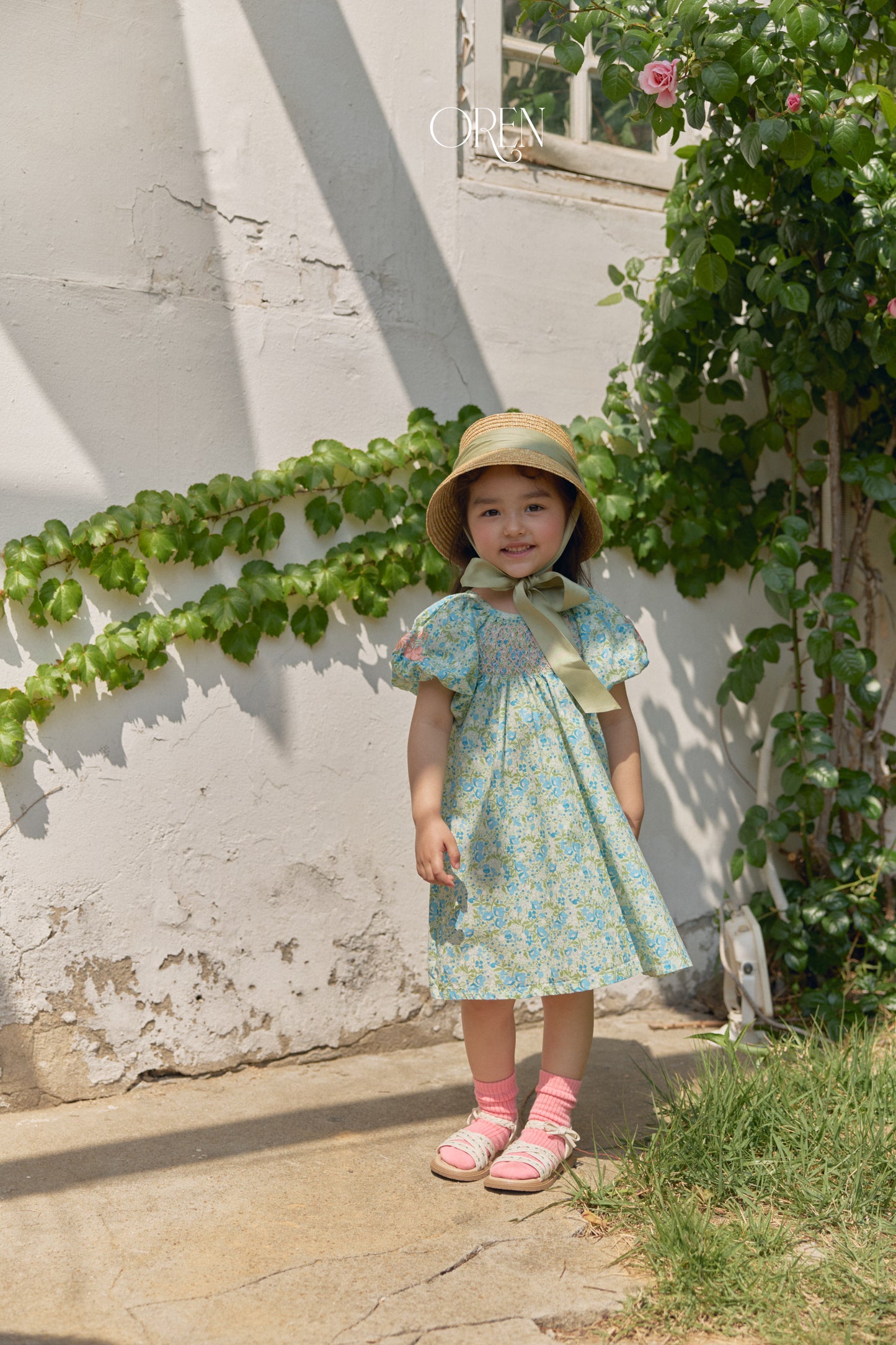 韓國童裝 26夏| OR72 Solara Smocking Dress 索拉拉抓皺洋裝 (90-120)
