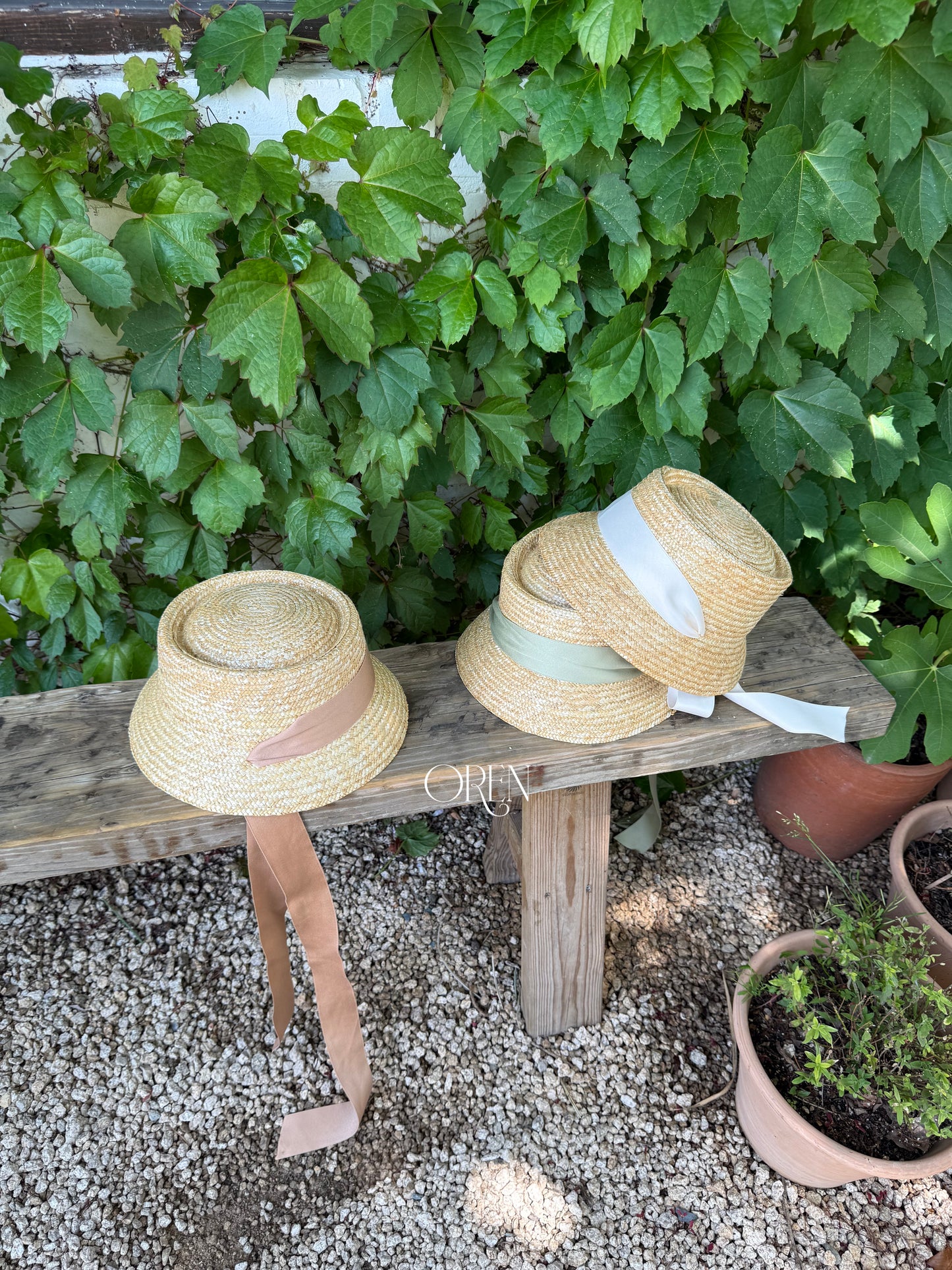 韓國童裝 26夏| OR90 Chouette Ribbon Straw Hat 舒埃特緞帶草帽 (One Size)