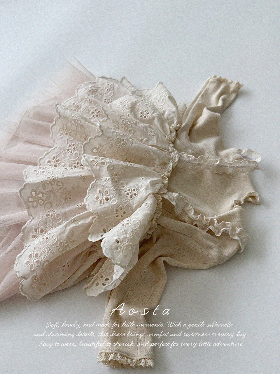 韓國童裝 26秋| AO23 Lace Cancan Blouse 襯衫 (FREE)
