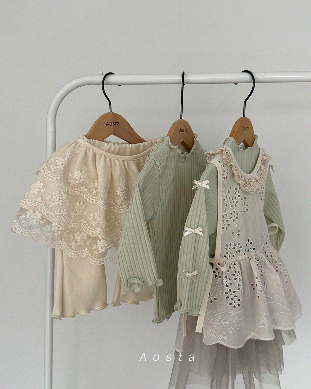 韓國童裝 26春 | AO26111 Lace Mu Skirt