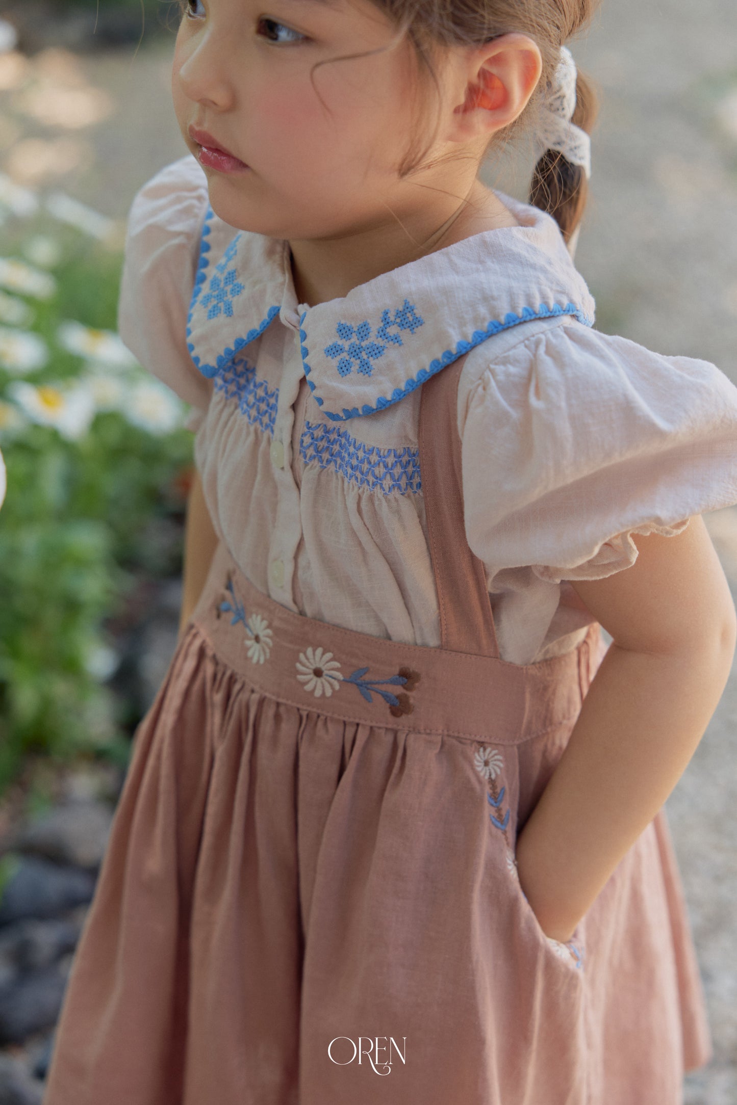 韓國童裝 26夏| OR80 Serene Smock Blouse 塞雷娜抓皺襯衫 (90-120)