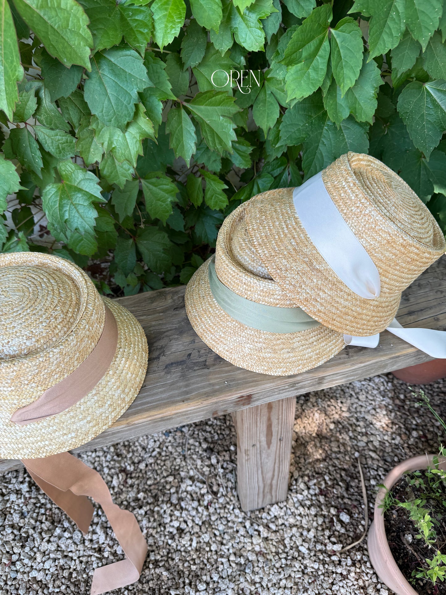 韓國童裝 26夏| OR90 Chouette Ribbon Straw Hat 舒埃特緞帶草帽 (One Size)