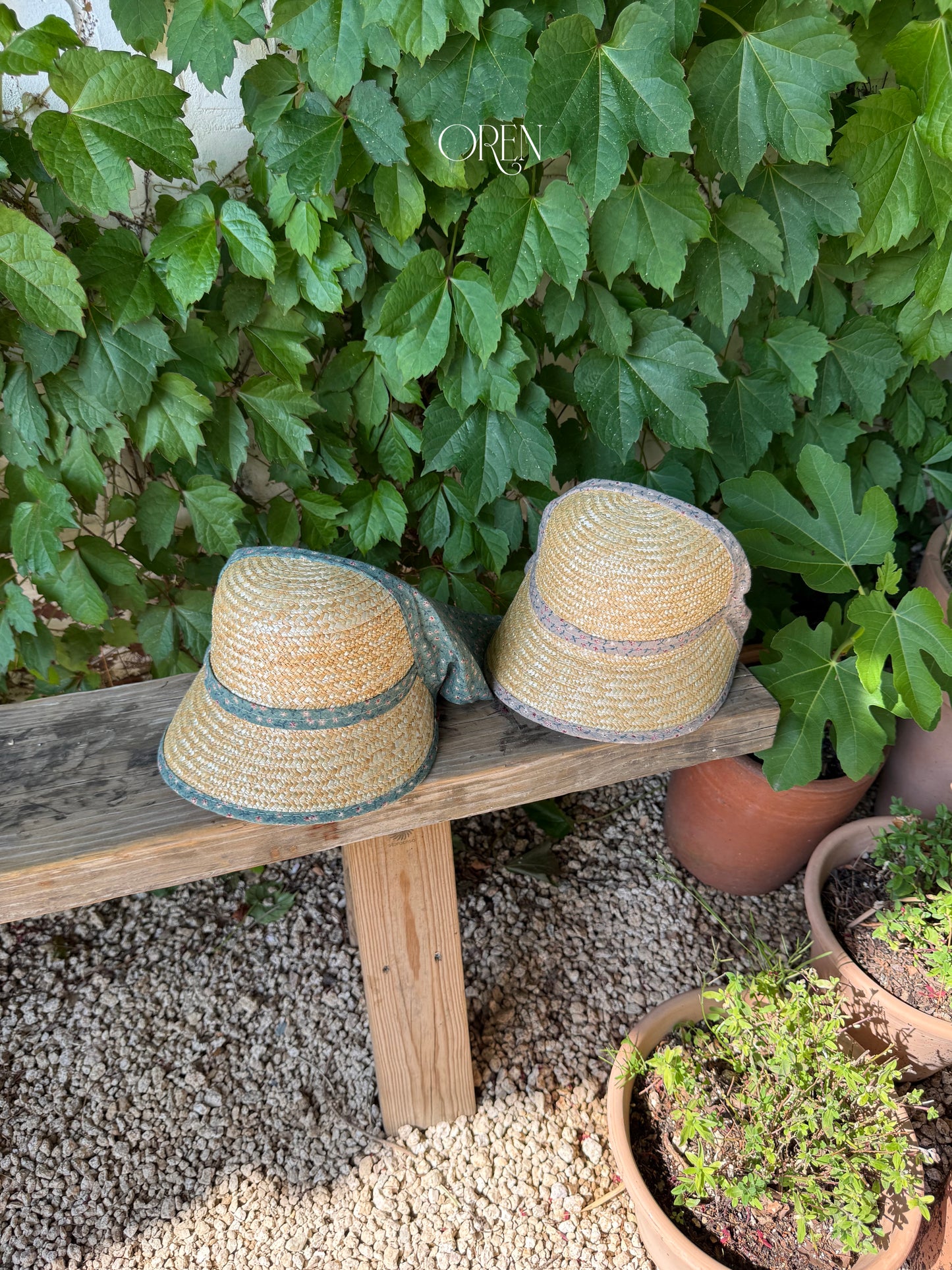 韓國童裝 26夏| OR92 Soleil Scarf Straw Hat 索雷伊絲巾草帽 (One Size)