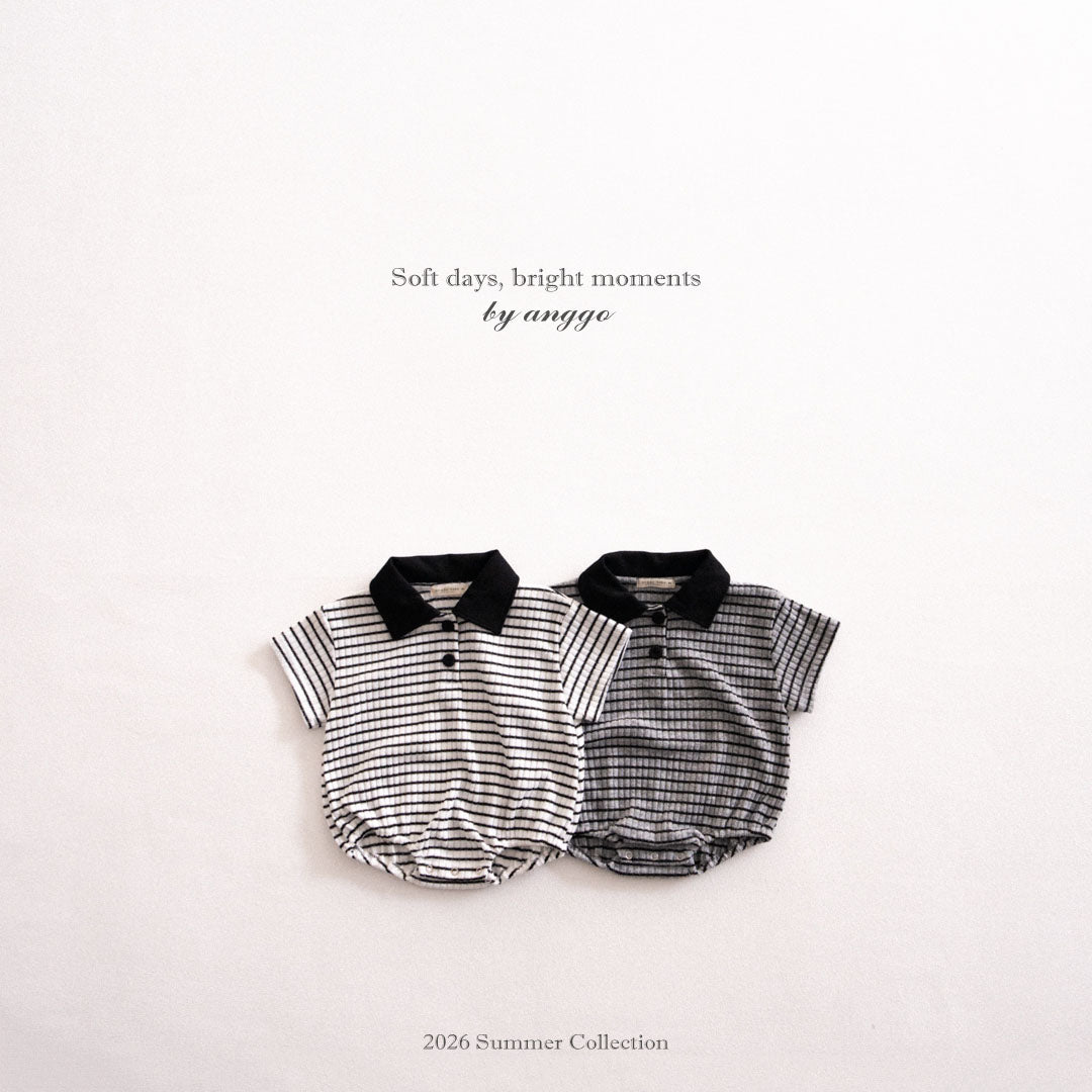 韓國童裝 26夏| AG33 (bebe) Kit-Kat Romper (3-12m)