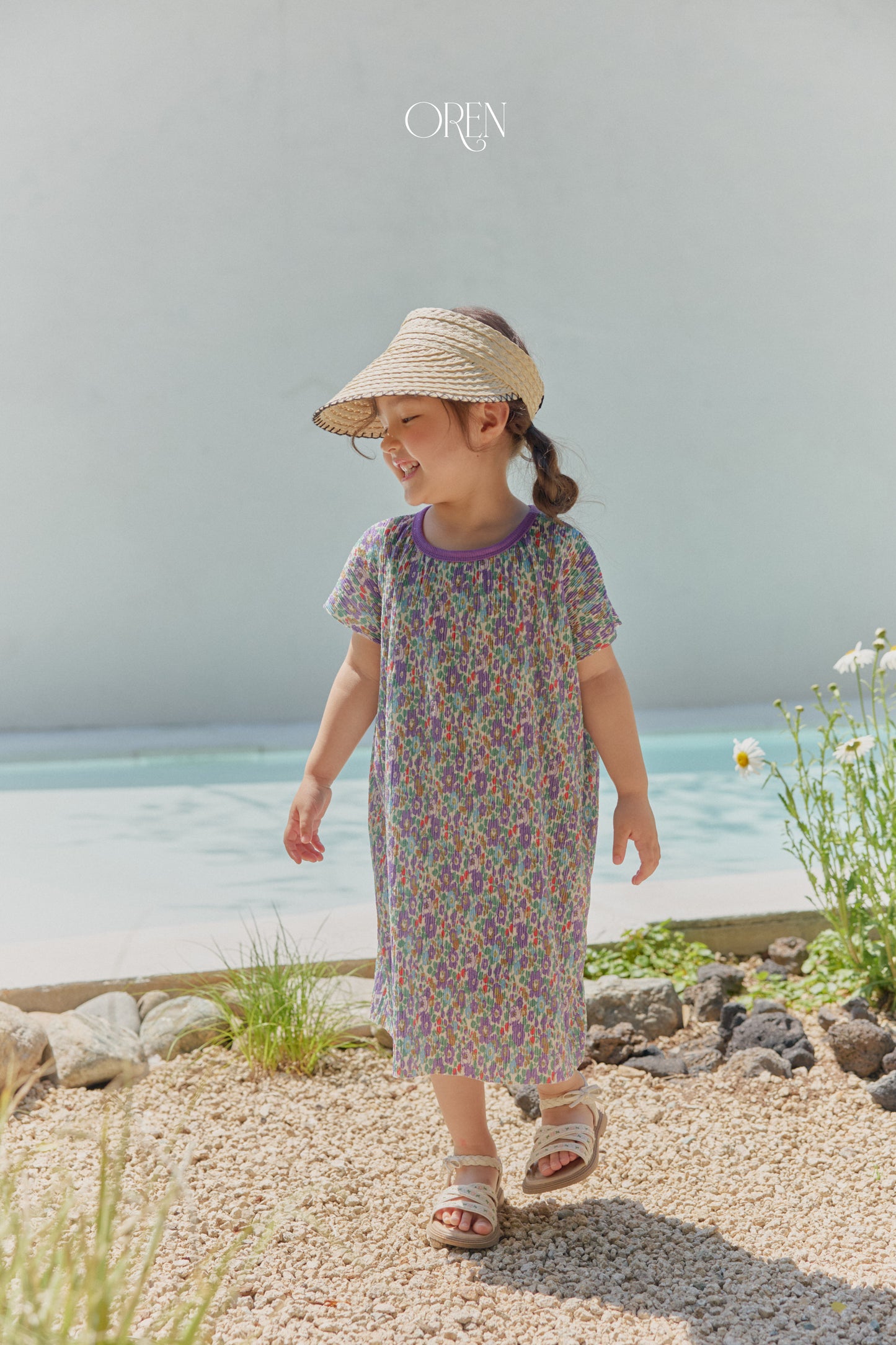 韓國童裝 26夏| OR84 Rosie Pleats Dress 羅西百褶洋裝 (90-120)