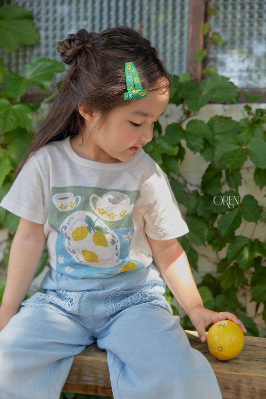 韓國童裝 26夏| OR76 Maison Lemon T-shirt 梅森檸檬T恤 (90-120)