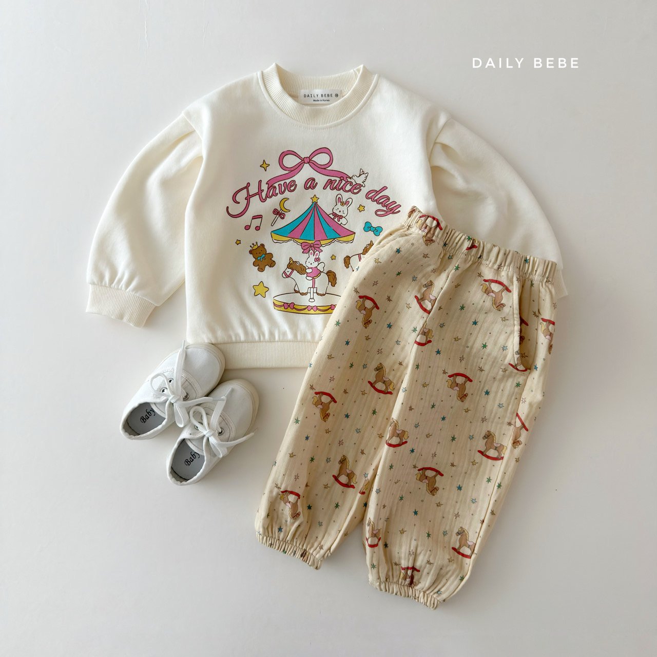 韓國童裝 26春 | DD35 春季印花褲 (75~140cm)