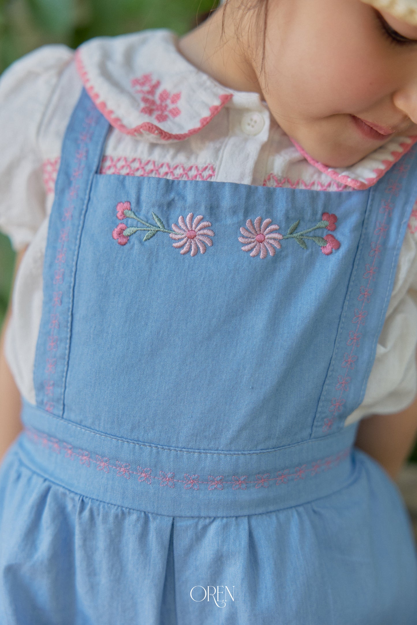韓國童裝 26夏| OR81 Soleil Denim Overall 索雷伊牛仔吊帶褲 (90-120)