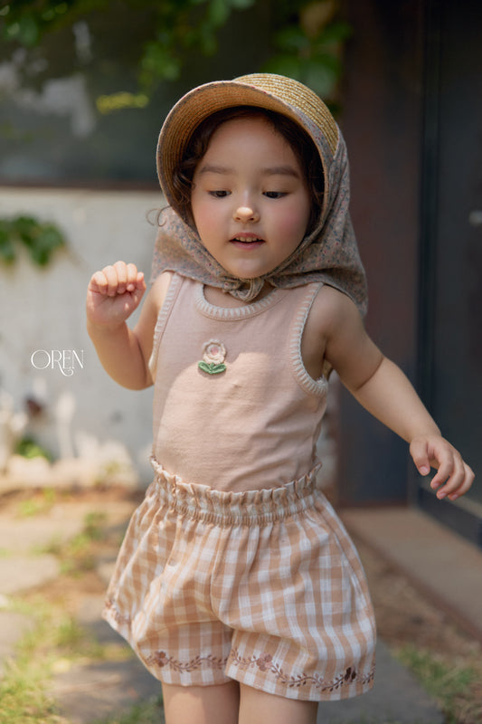 韓國童裝 26夏| OR67 Siero Embroidery Shorts 希耶羅刺繡短褲 (90-120)