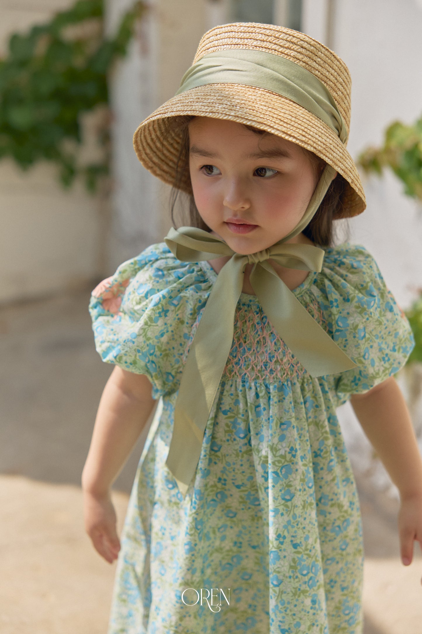 韓國童裝 26夏| OR72 Solara Smocking Dress 索拉拉抓皺洋裝 (90-120)