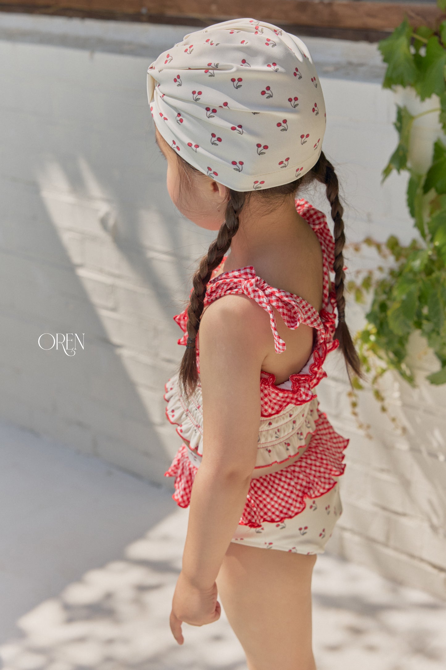 韓國童裝 26夏| OR87 Roshell Cherry Bikini Swimsuit 羅歇爾櫻桃比基尼泳裝 (90-120)