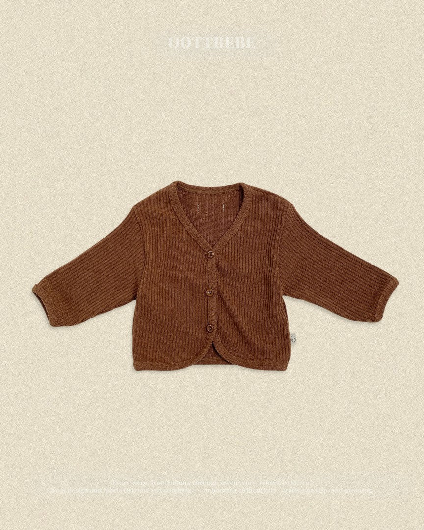 韓國童裝 26秋| OT38 Haribo Ribbed Cardigan 外套