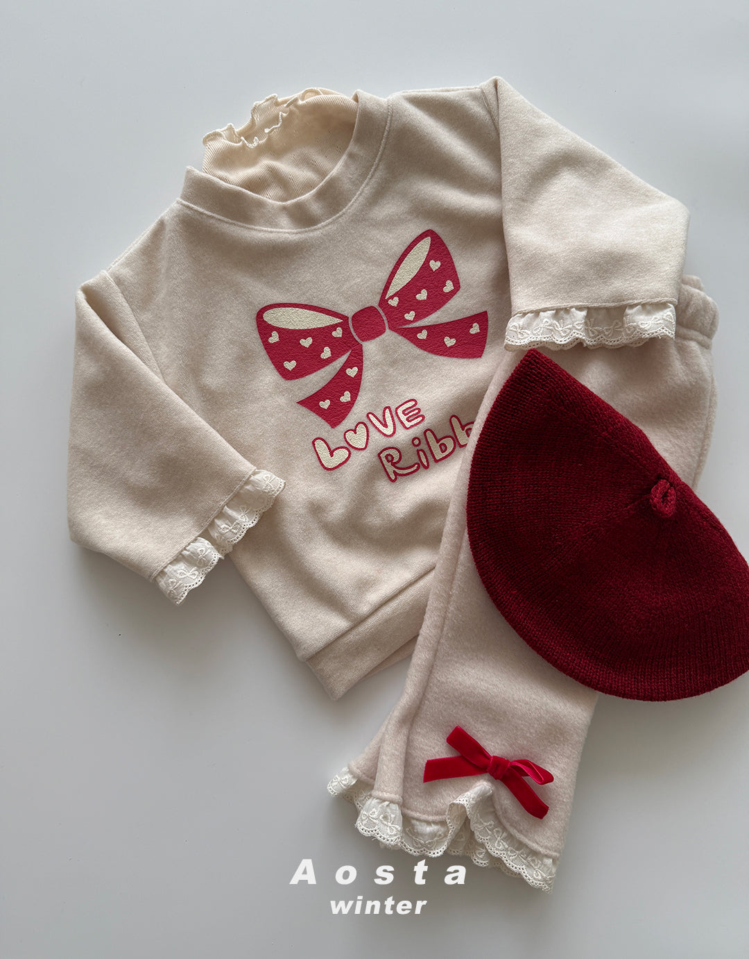 韓國童裝 25秋冬 | AO25442 Winter Ribbon Pants