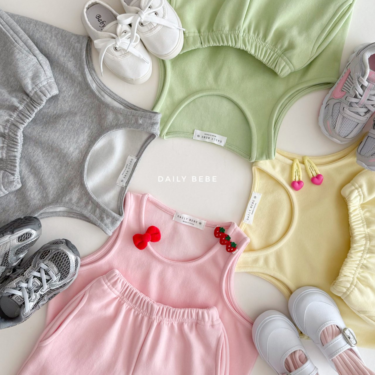 韓國童裝 26春 | DD05 無袖休閒套裝 (75~140cm)